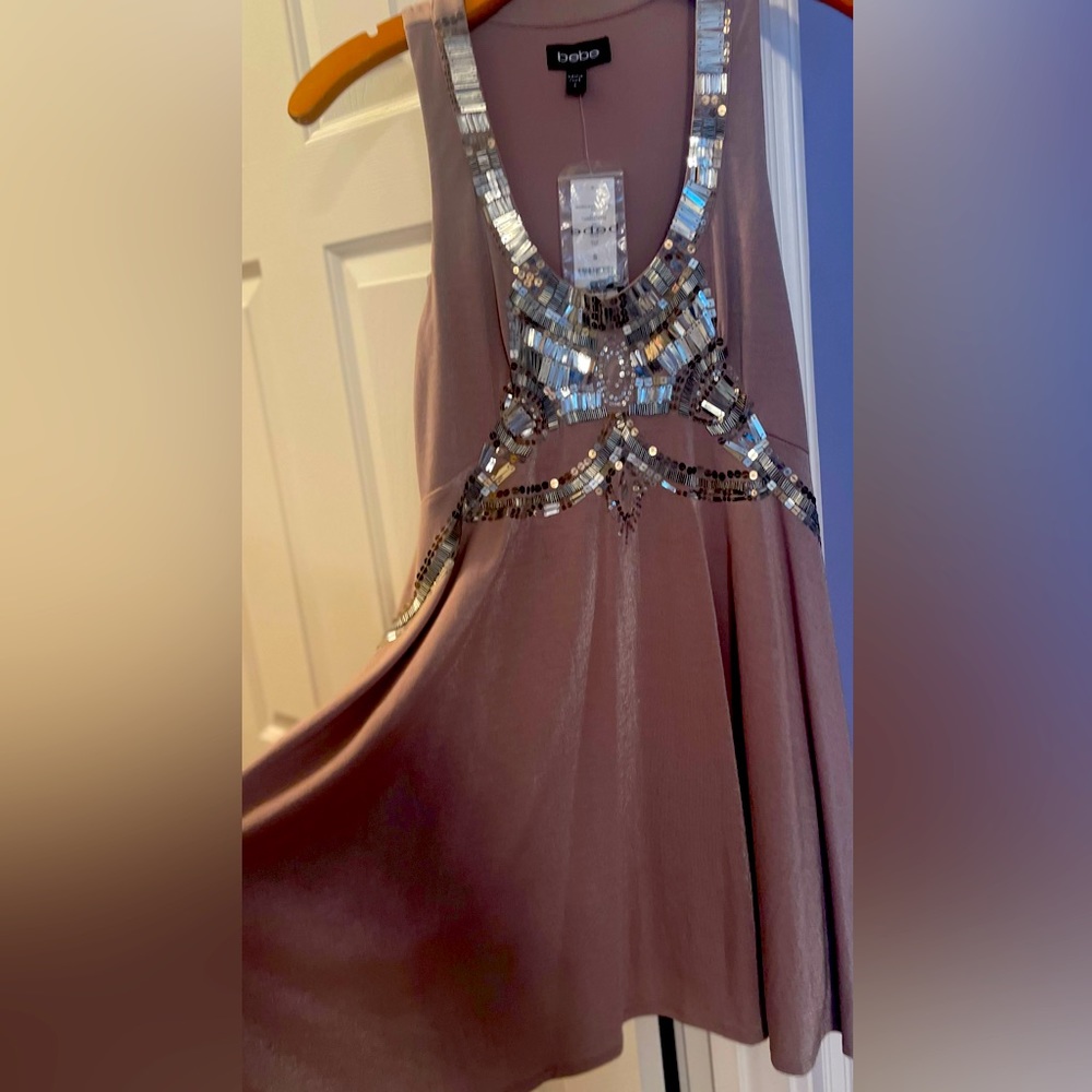 Bebe Beaded Summer Dress - new - never worn with tags